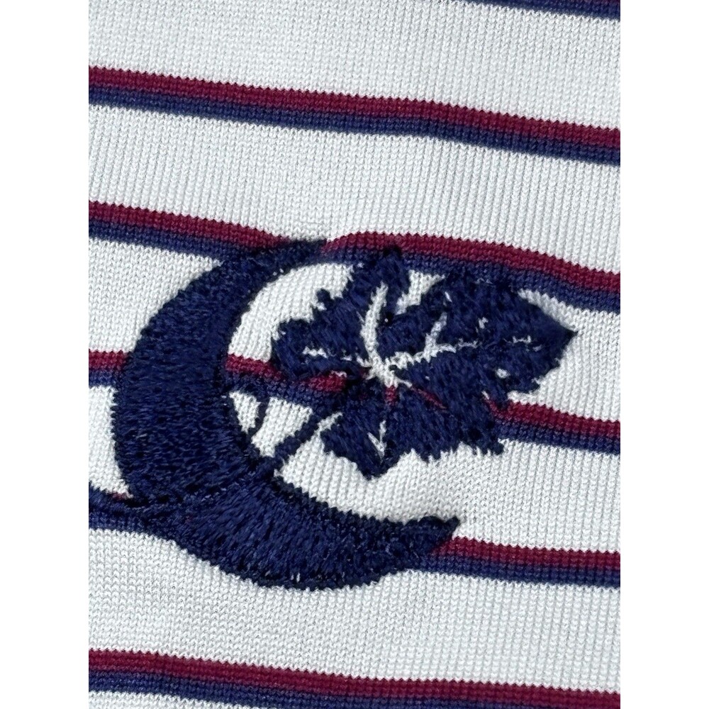 Holderness & Bourne Men's XL Polo Shirt Fried Egg Golf Lido Logo Sutton Striped - Picture 4 of 12